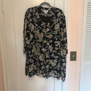 Vintage 5X Floral Bob Mackie Blouse